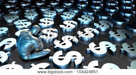 Weak US Dollar or Weakening Finances and Man Crying