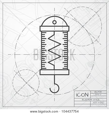 Vector flat physics dynamometer