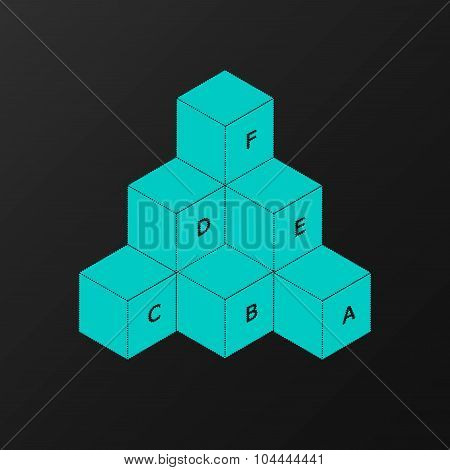 Infographics flat cube