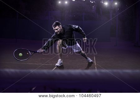 Lawn tennis action