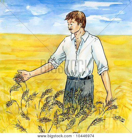 Agriculturist på en Wheaten