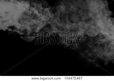Abstract Gray Smoke Hookah. Close-up.