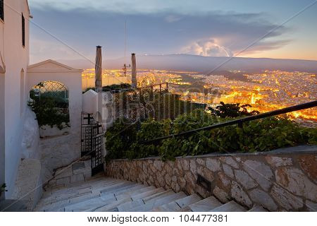 Athens from Lycabettus Hill.