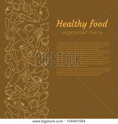 healthy food. vector illustration for vegetarian menu