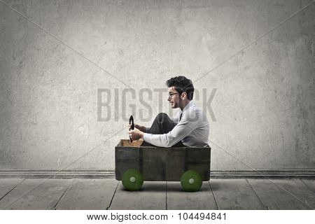 A little boy inside