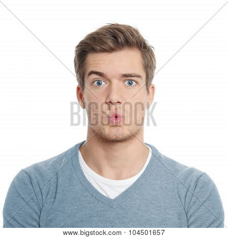 surpised young man