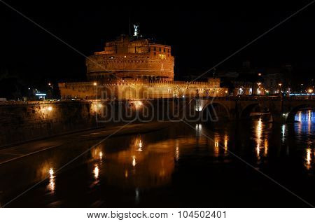 Castel San'angelo By Night