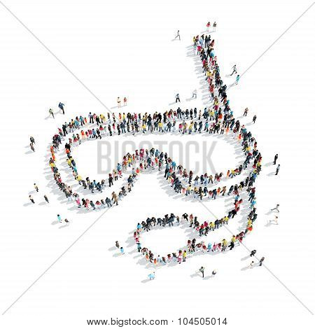people  form  diver cartoon