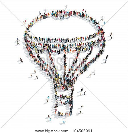people form air balloon cartoon