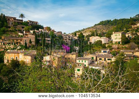 Small Houses In The Mountain Village Deia