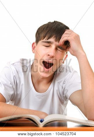 Student Yawning