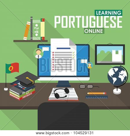 E-learning Portuguese language.