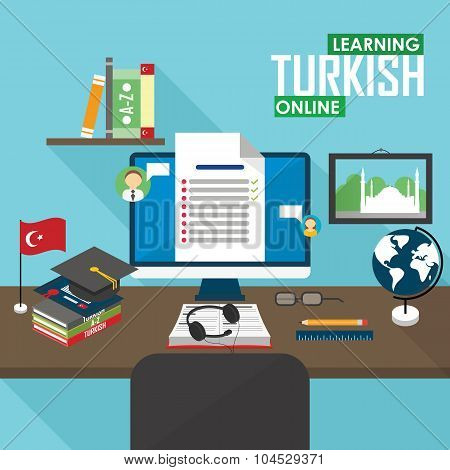 E-learning Turkish language.