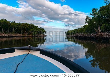 Fishing Boat ride Caroni Swamp Trinidad and Tobago river mouth