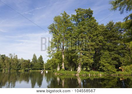 Lake In The Castle Of Chamarande, Essonne, France