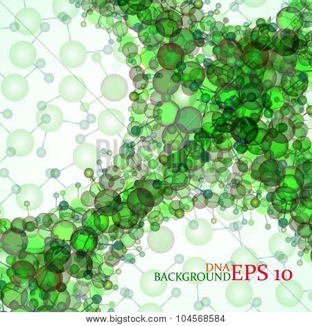 Molecule DNA. Abstract background. Vector illustration. Eps10