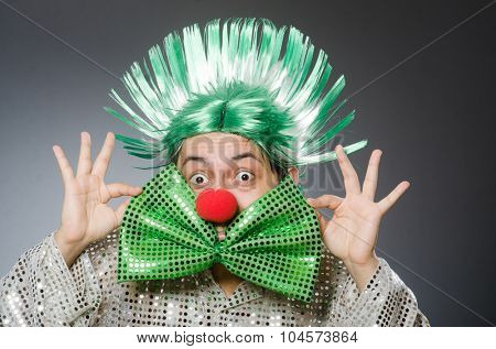 Funny man with mohawk hairstyle
