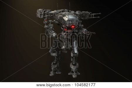 Futuristic robot mech