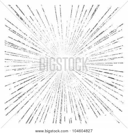 Illustration Vector Abstract Speed Motion Black Dot Lines ,star Burst Background, Grunge Stamp Style