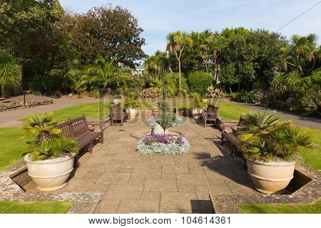 Sidmouth Connaught flower gardens Devon England UK
