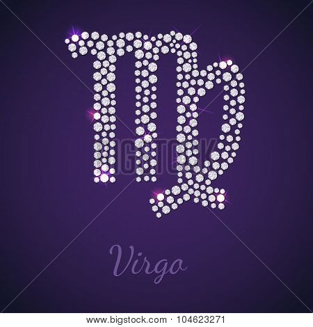 Diamond zodiac Virgo