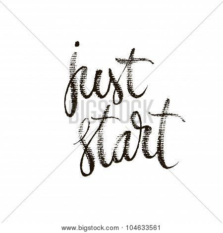 Just start lettering.