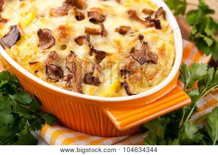 Potato Gratin With Mushrooms