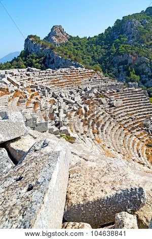 The Old   Theatre In  Antalya Turkey Ruins