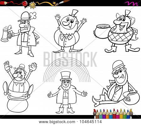 Saint Patrick Set Coloring Page
