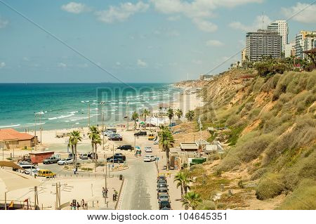 Sea coast of Israel