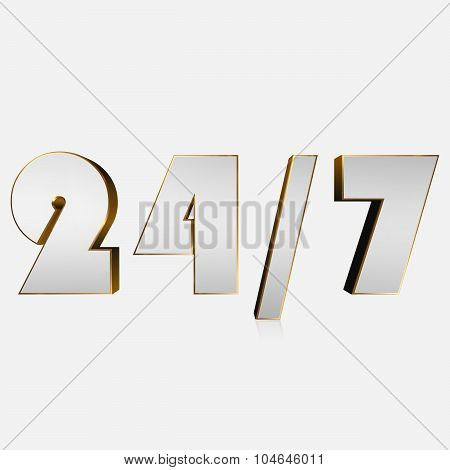 3D Text 24/7