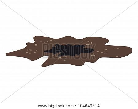 Pile Of Ground, Heap Of Soil - Vector Illustration Isolated On White Background.