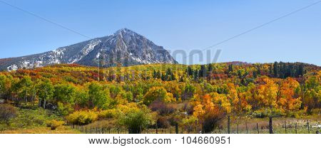 Marcelina mountain landscape in Colorado in autumn time