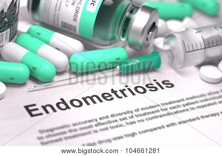 Endometriosis Diagnosis. Medical Concept.