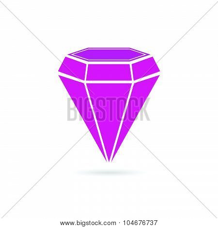 Diamond Pink Crystal Vector