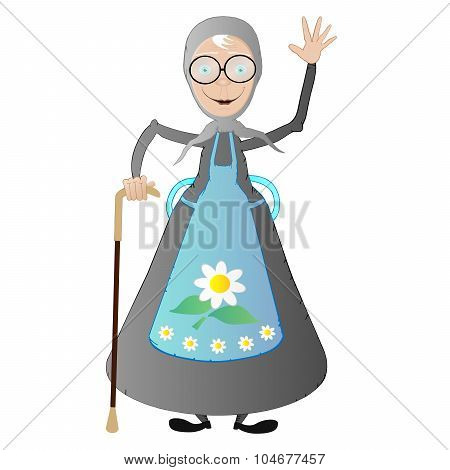 happy old woman