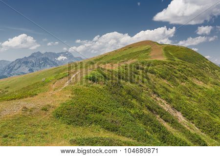 Beautiful landscape with hills and mountais