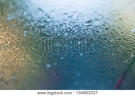 Water Drop On Glass