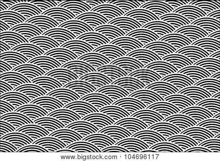 Seigaiha background, pattern, texture, an old and  traditional Japanese decorative ornament