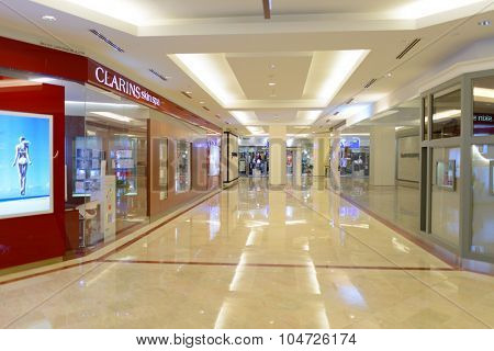KUALA LUMPUR, MALAYSIA - APRIL 23, 2014: Suria KLCC shopping mall in Petronas Twin Towers. Suria KLCC is one of the largest shopping malls in Malaysia