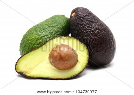 Avocado On White Background