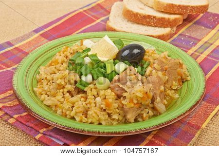 Porridge In A Dish Seasoned