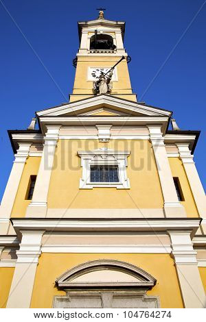 In Cislago Old Abstract    Italy   The    Church Tower Bell Sunny Day