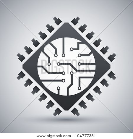Microchip Icon, Vector