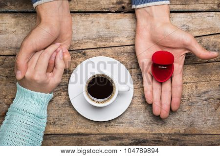 Man Gives Gold Ring As Engagement Gift