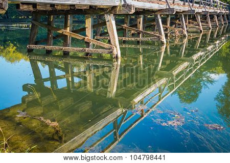 Wooden bridge.
