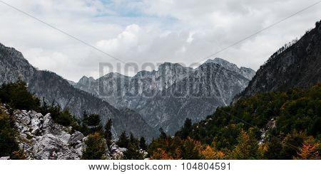 Albanian high mountain range North alps Tropoja Valbona valley