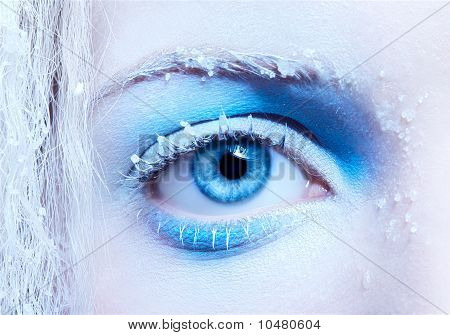 Close-up de maquiagem de fantasia