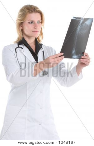 Medical Professional Diagnosing Xray