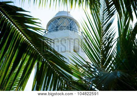 White lighthouse Dondra Head